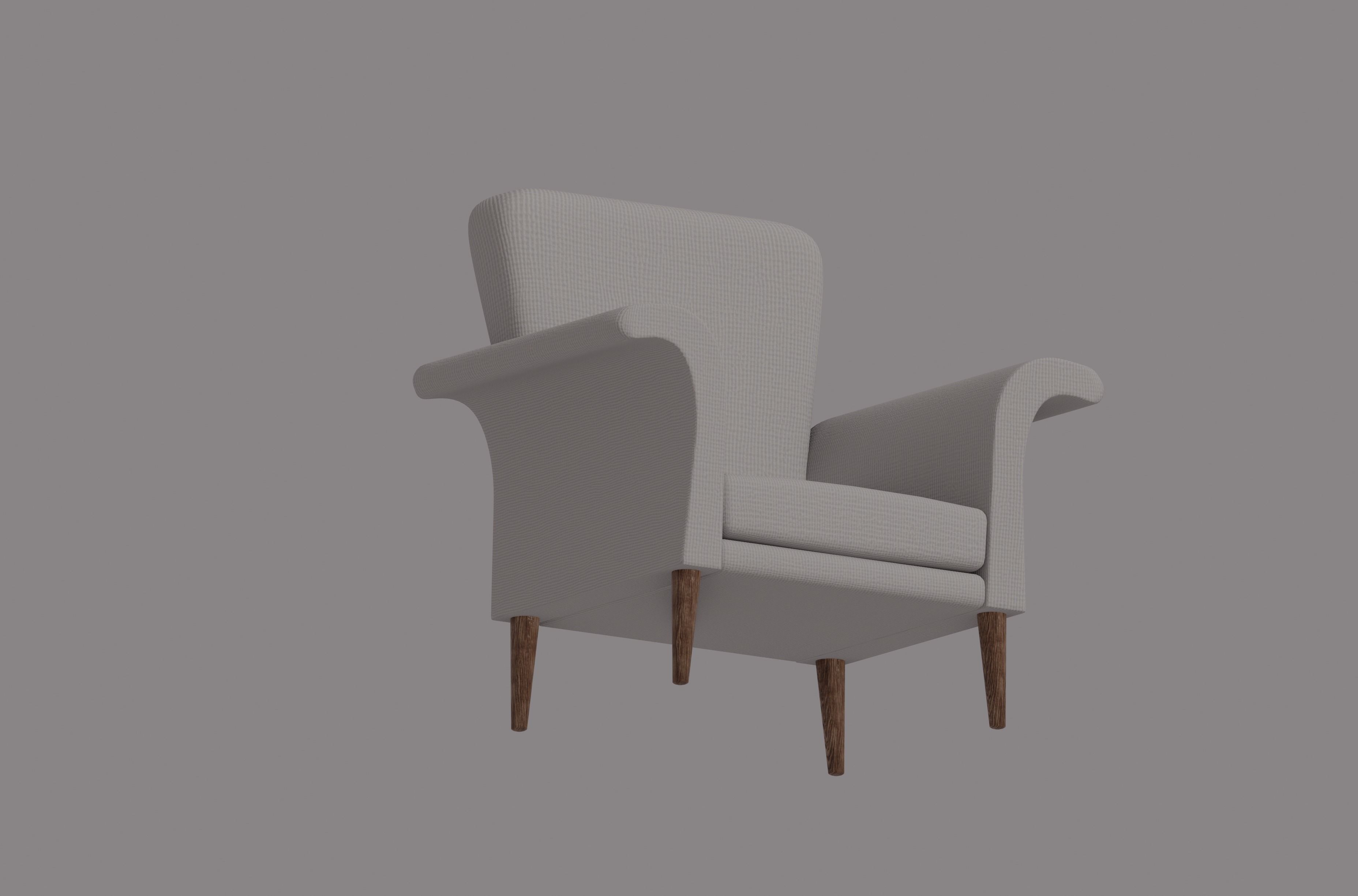 Armchair 3D model_3