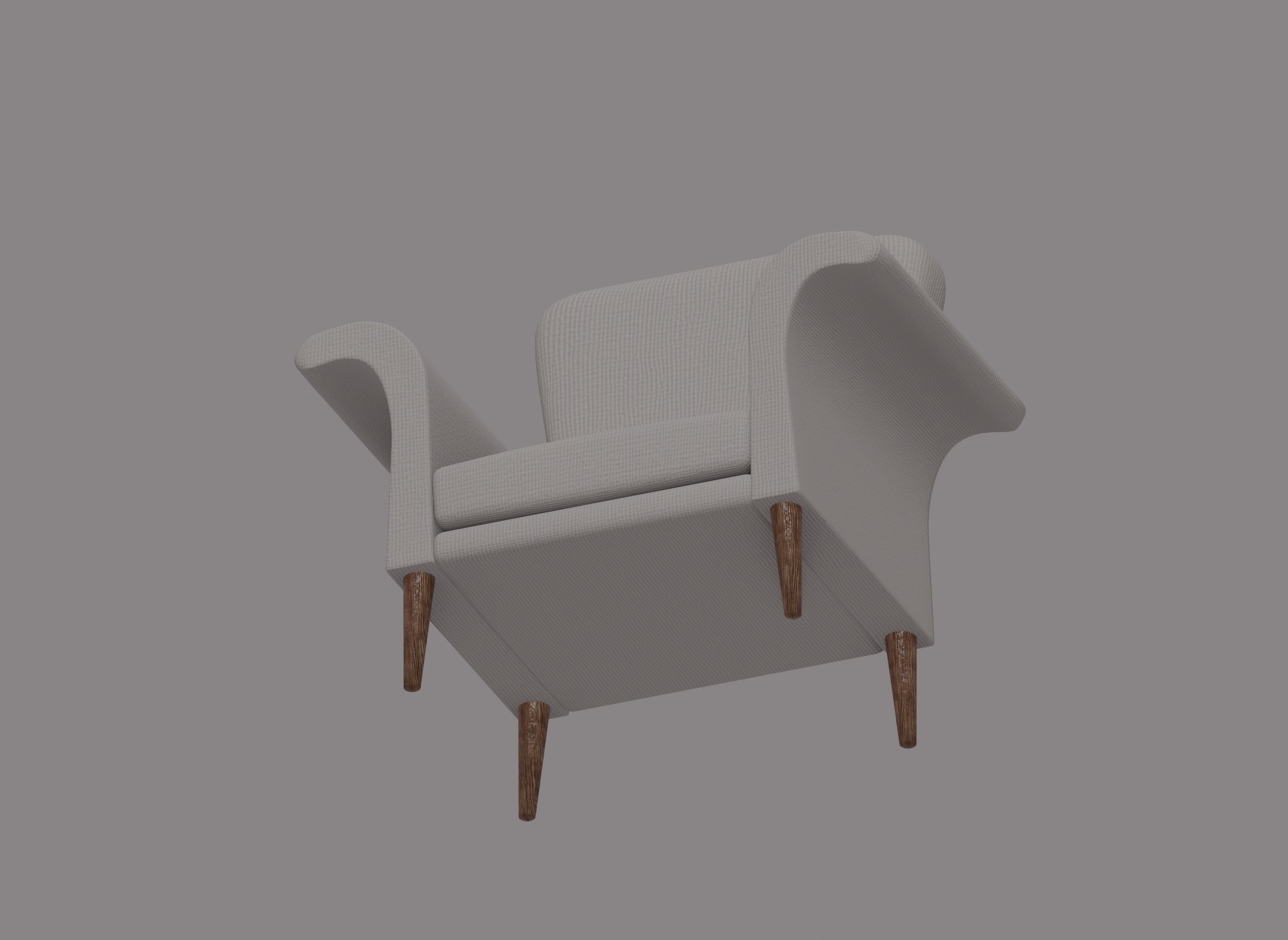 Armchair 3D model_4