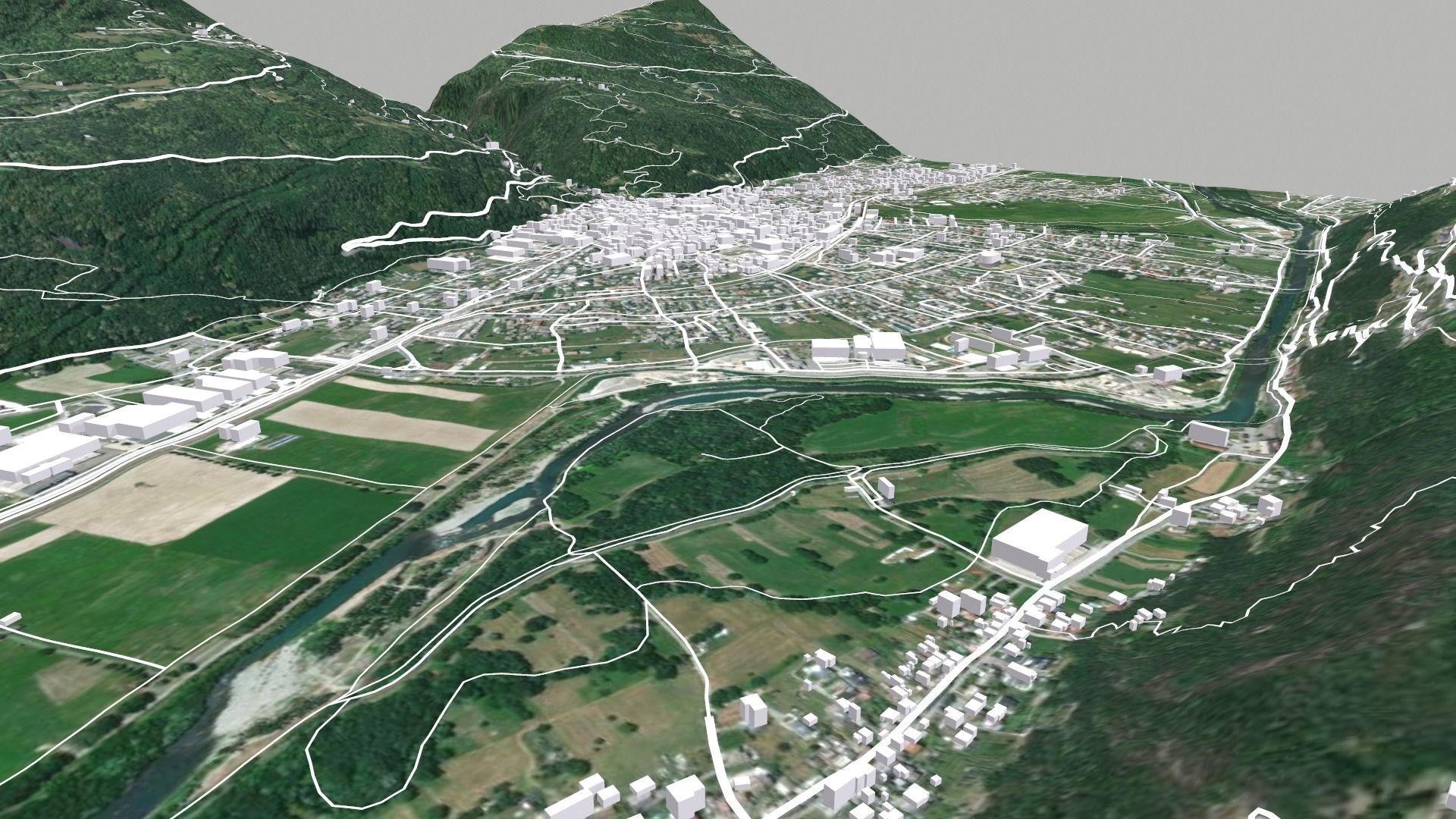 Cityscape Morbegno Italy 3D model_6