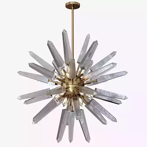 Natural White Quartz Pendant Lamp by Aver