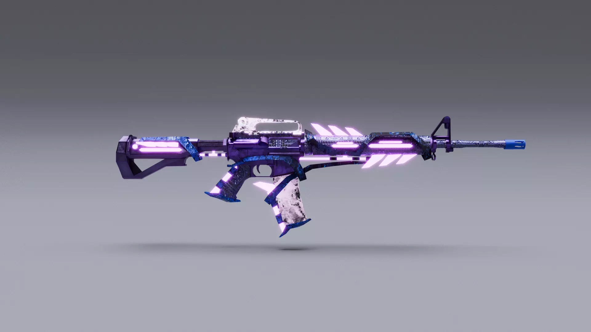 Weapon M16A4 Low-poly 3D model_0