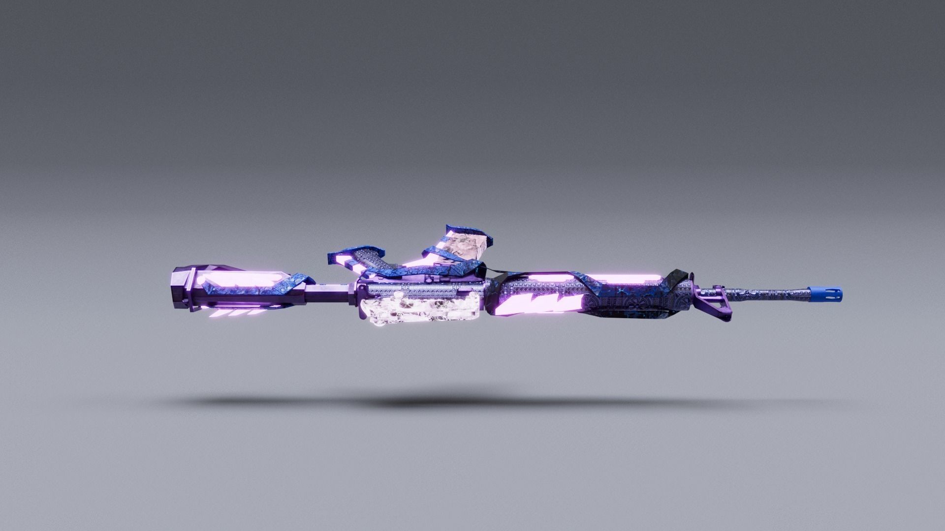 Weapon M16A4 Low-poly 3D model_11