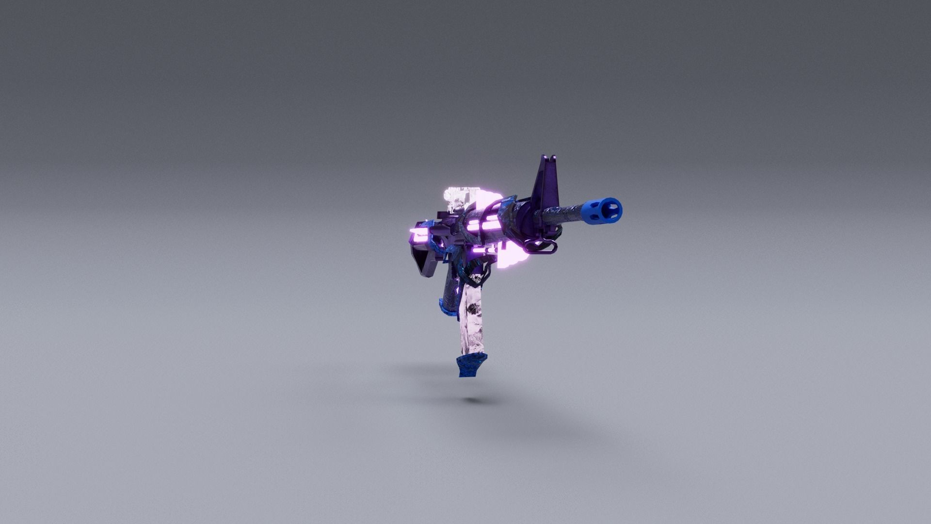 Weapon M16A4 Low-poly 3D model_3