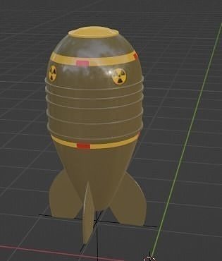Nuclear bomb Low-poly 3D model