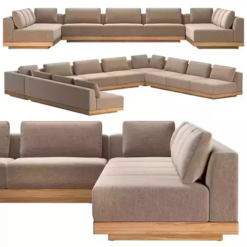 SANTOS TEAK MODULAR U-SOFA SECTIONAL