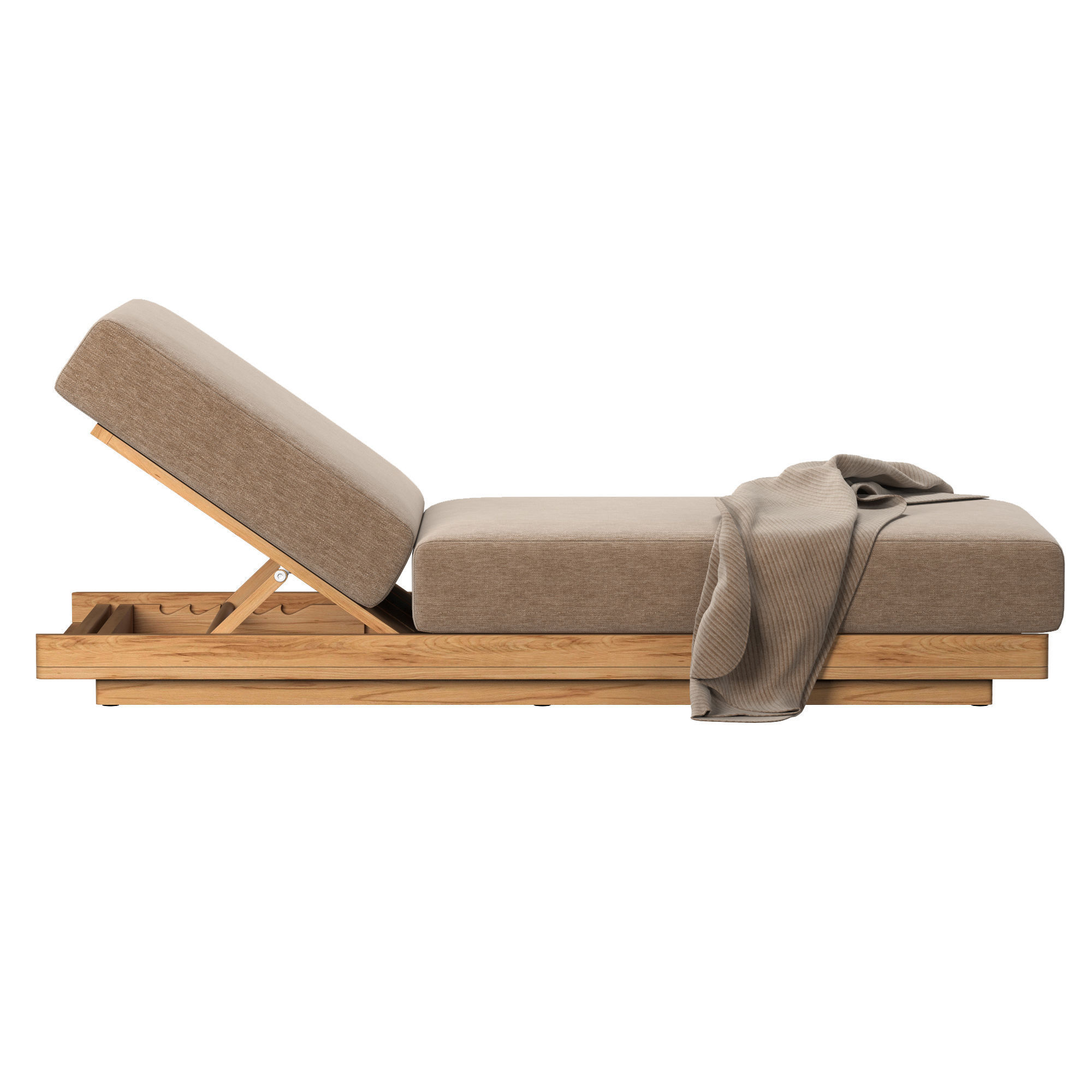 SANTOS TEAK CHAISE 3D model_2