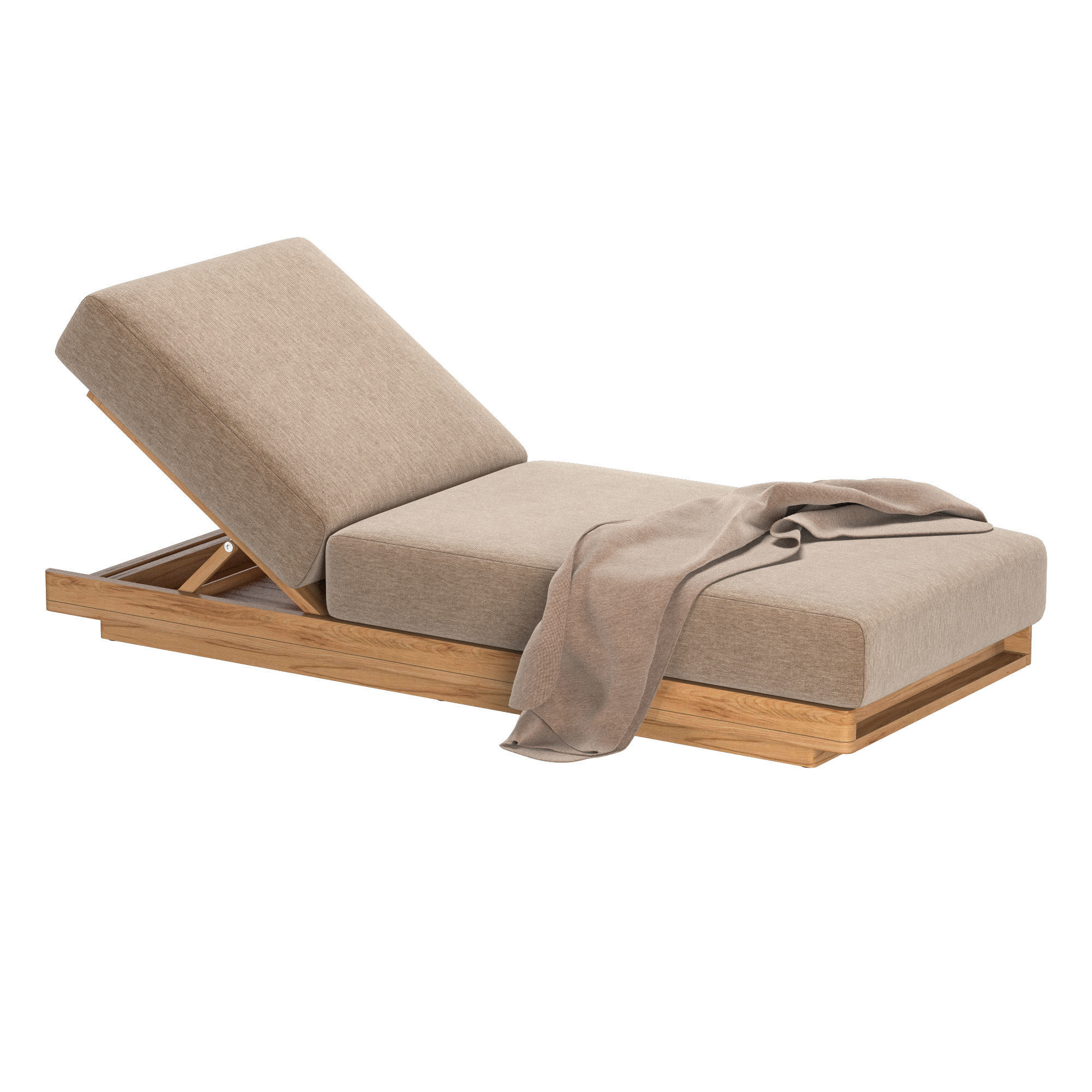 SANTOS TEAK CHAISE 3D model_1