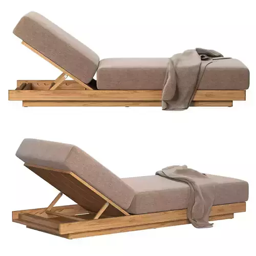 SANTOS TEAK CHAISE 3D model