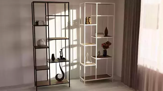 Shelving TRAPPEDAL 7 Jysk Low-poly 3D model