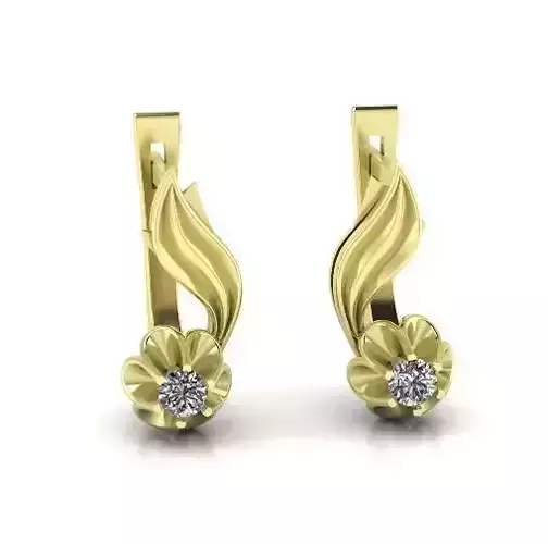 Earrings Leaves Model 3382
