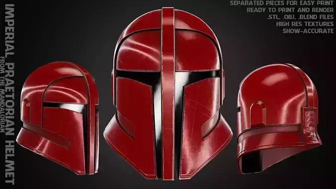 The Mandalorian Imperial Praetorian Guard Helmet for Cosplay 3D print model