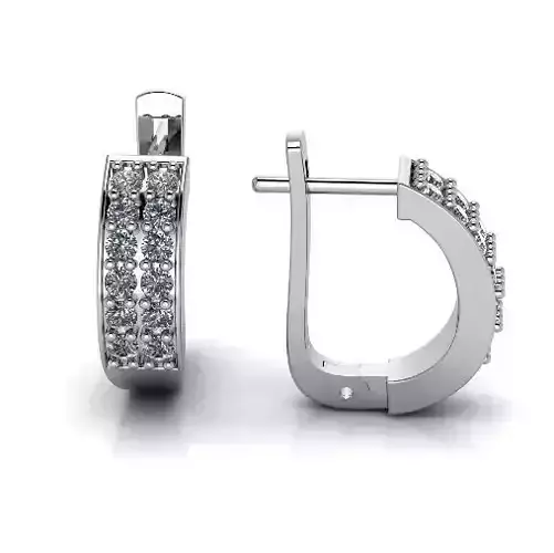 Earrings with English lock Model 3371