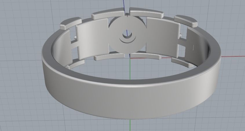 Engagement halo rings Model 3368 3D print model_5