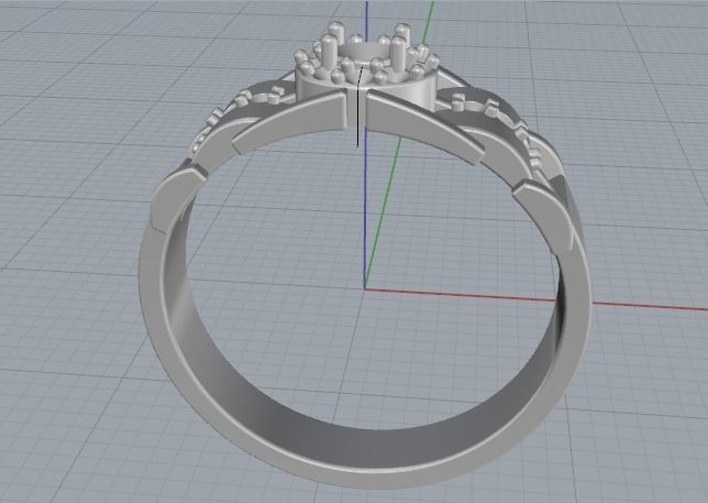 Engagement halo rings Model 3368 3D print model_3