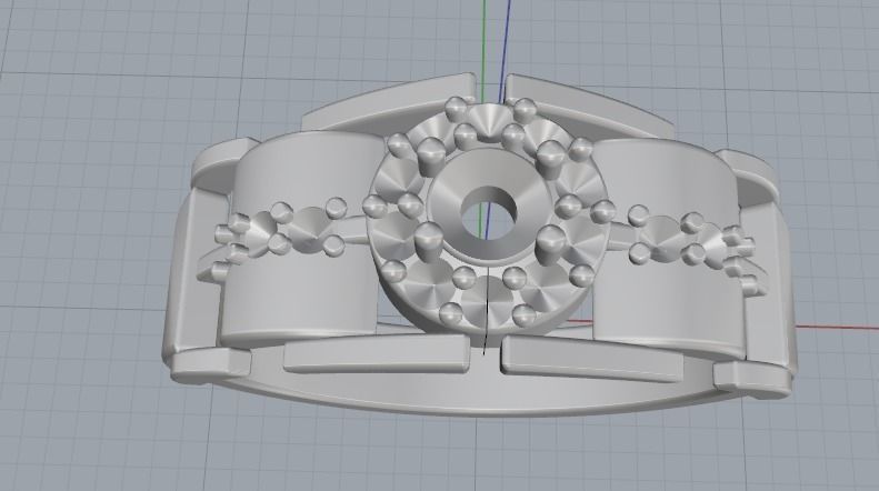 Engagement halo rings Model 3368 3D print model_2