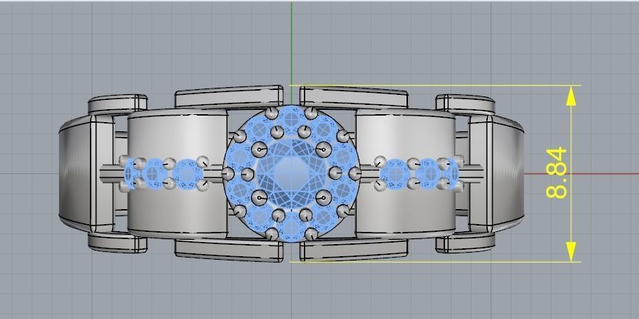 Engagement halo rings Model 3368 3D print model_7