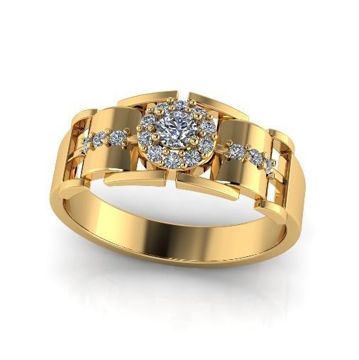 Engagement halo rings Model 3368 3D print model_1