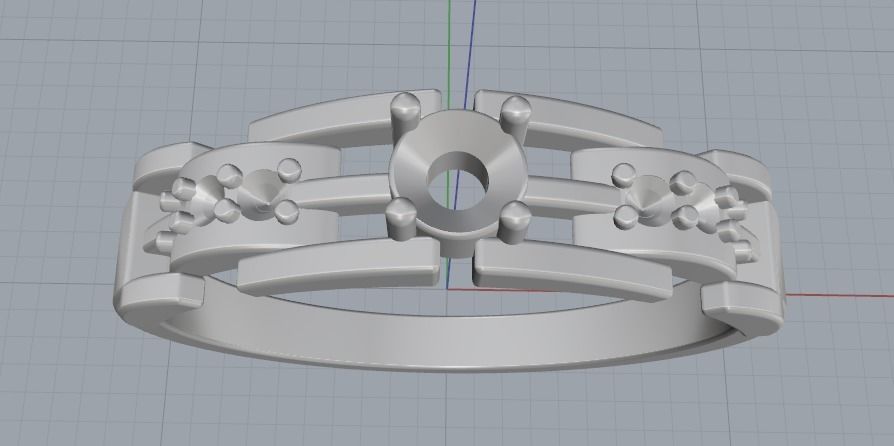 Engagement halo rings Model 3364 3D print model_2