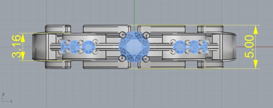 Engagement halo rings Model 3364 3D print model_7