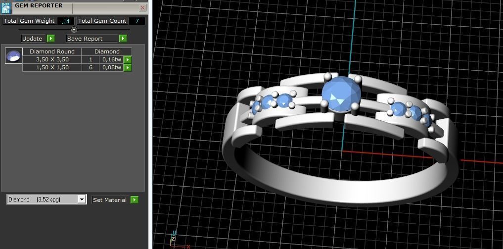Engagement halo rings Model 3364 3D print model_10
