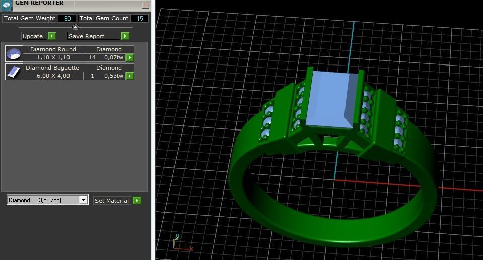 Ring Baguette Model 3363 3D print model_10