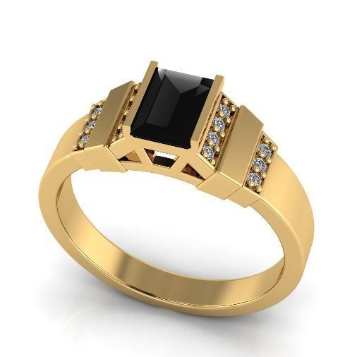 Ring Baguette Model 3363 3D print model_1