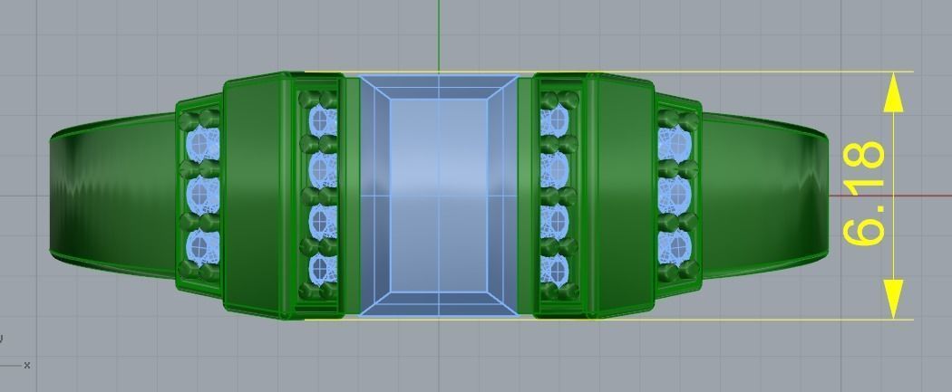 Ring Baguette Model 3363 3D print model_7