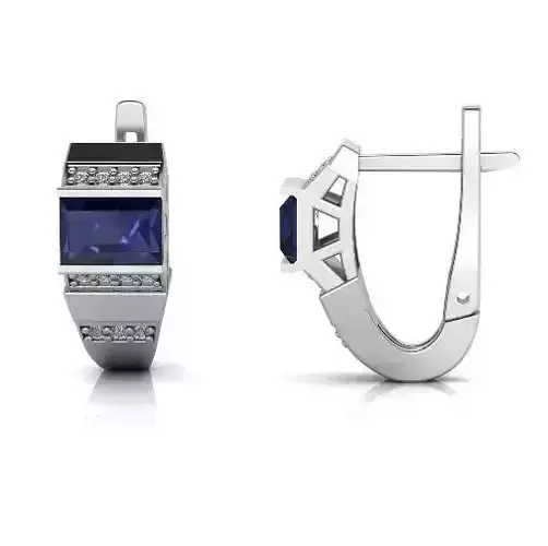 Earrings Baguette Model 3362