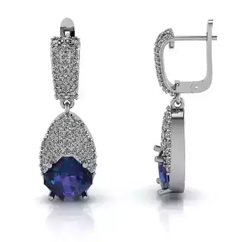 Earrings with English lock Model 3361