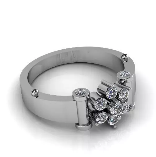 Engagement halo rings Model 3359 3D print model_0
