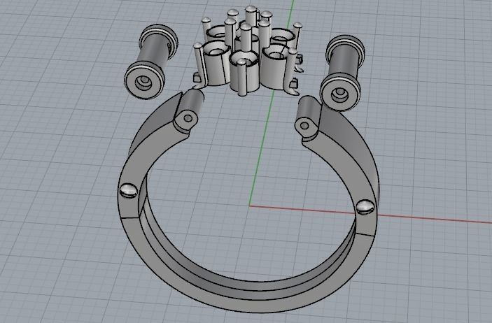 Engagement halo rings Model 3359 3D print model_2