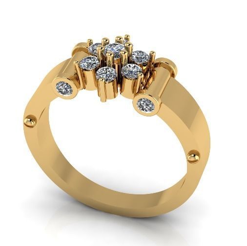 Engagement halo rings Model 3359 3D print model_1