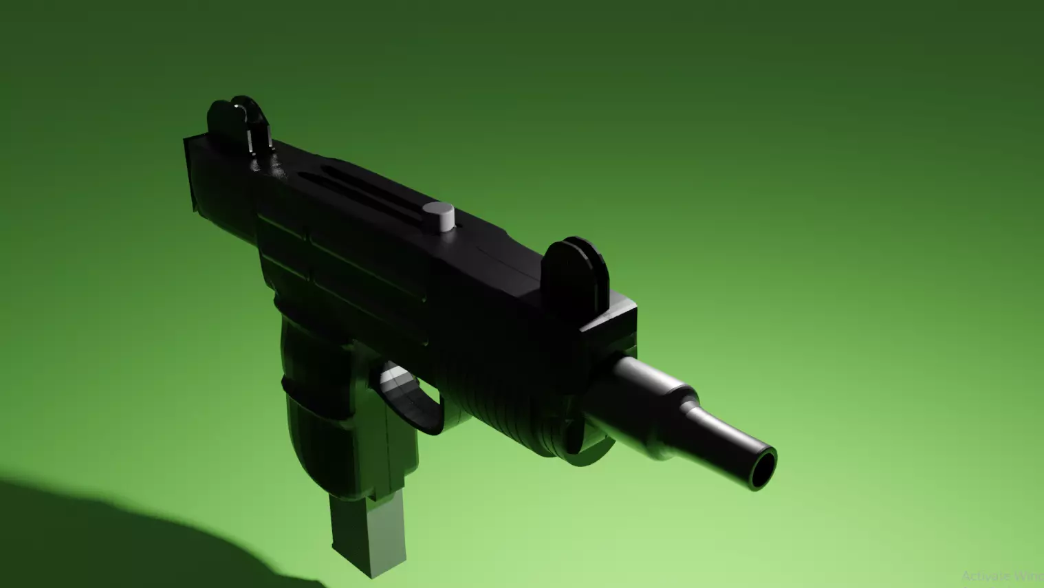 Uzi Submachine gun Free low-poly 3D model