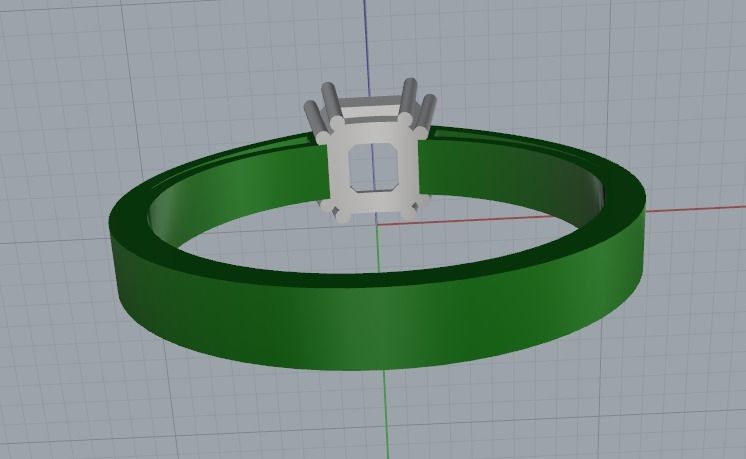 Engagement halo rings Model 3399 3D print model_4