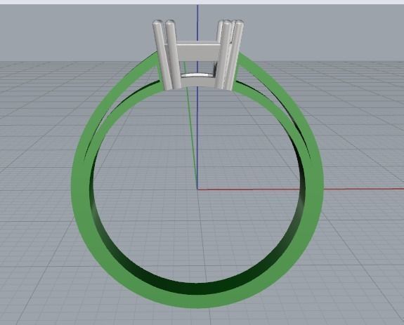 Engagement halo rings Model 3399 3D print model_2