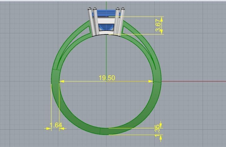 Engagement halo rings Model 3399 3D print model_6