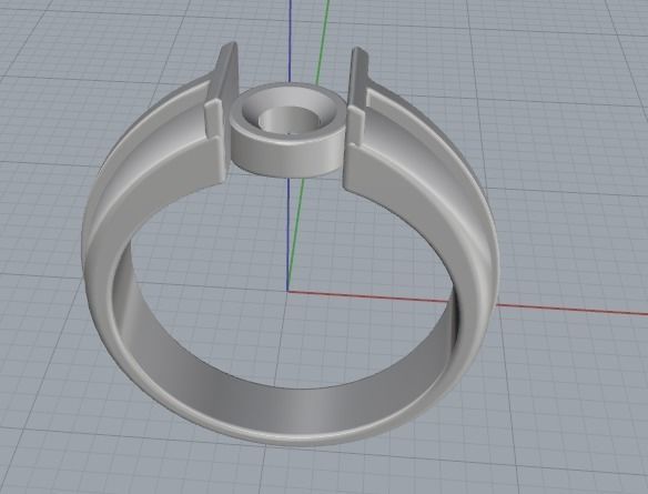 Engagement halo rings Model 3398 3D print model_2