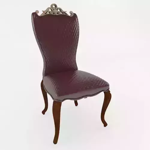 Chair burgundy leather