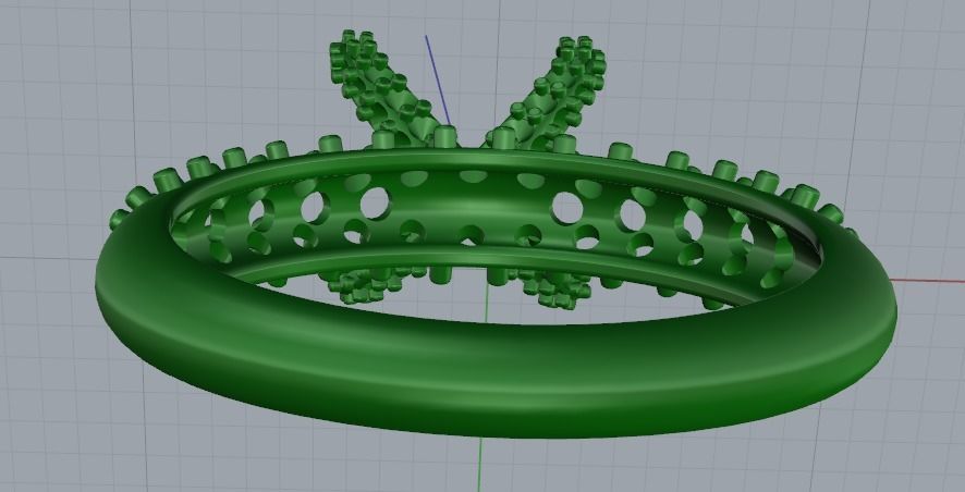 Engagement halo rings Model 3394 3D print model_5