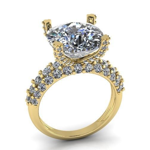 Engagement halo rings Model 3394 3D print model_1