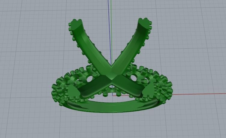 Engagement halo rings Model 3394 3D print model_2