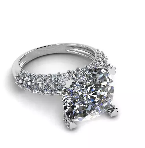 Engagement halo rings Model 3394 3D print model_0