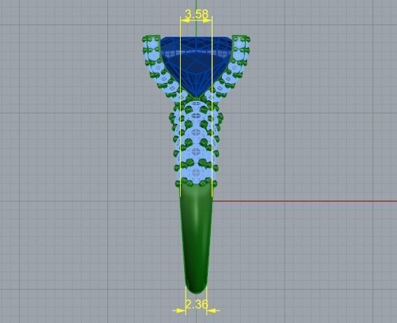 Engagement halo rings Model 3394 3D print model_7