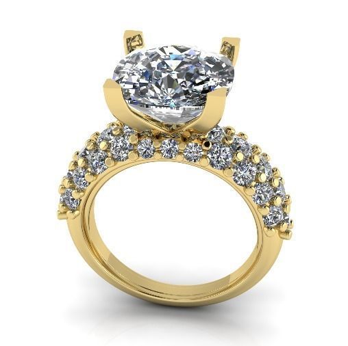 Engagement halo rings Model 3393 3D print model_1