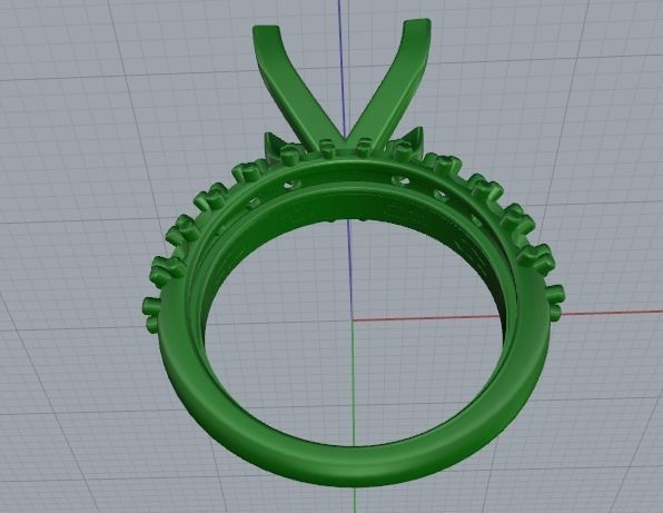 Engagement halo rings Model 3393 3D print model_5