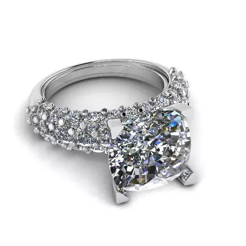 Engagement halo rings Model 3393 3D print model_0