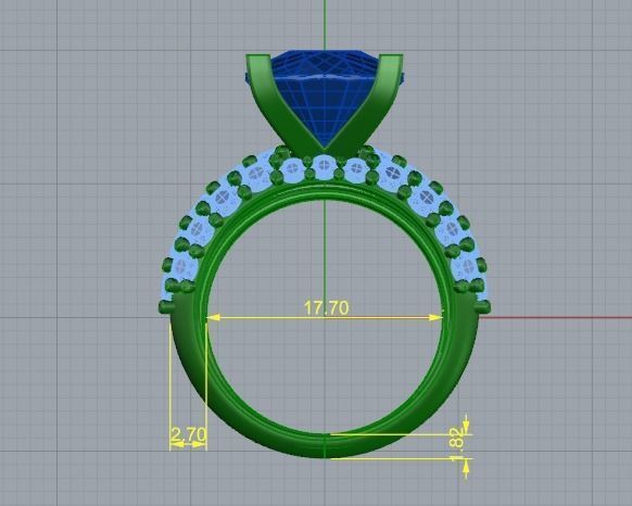 Engagement halo rings Model 3393 3D print model_7