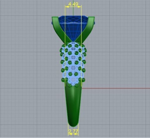 Engagement halo rings Model 3393 3D print model_8