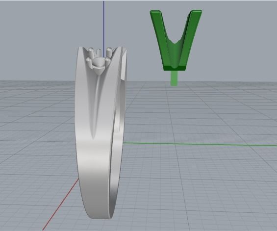 Engagement halo rings Model 3391 3D print model_5