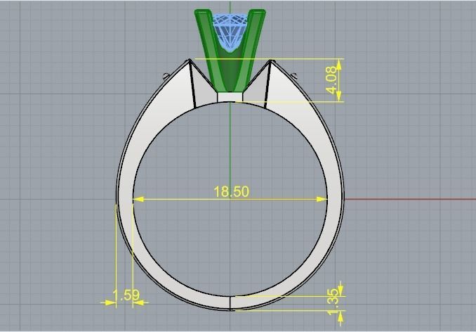 Engagement halo rings Model 3391 3D print model_6